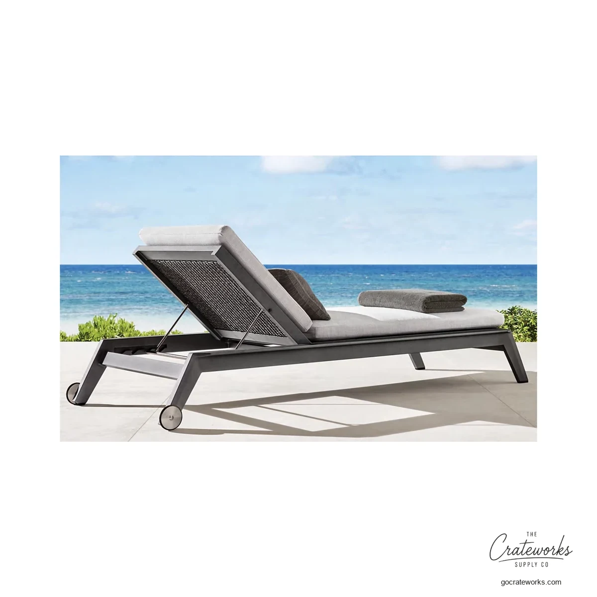 Reef Aluminum Outdoor Chaise Lounger No. 8
