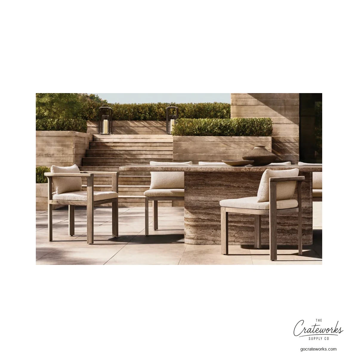 Terrace Teak Outdoor Dining Set No. 16