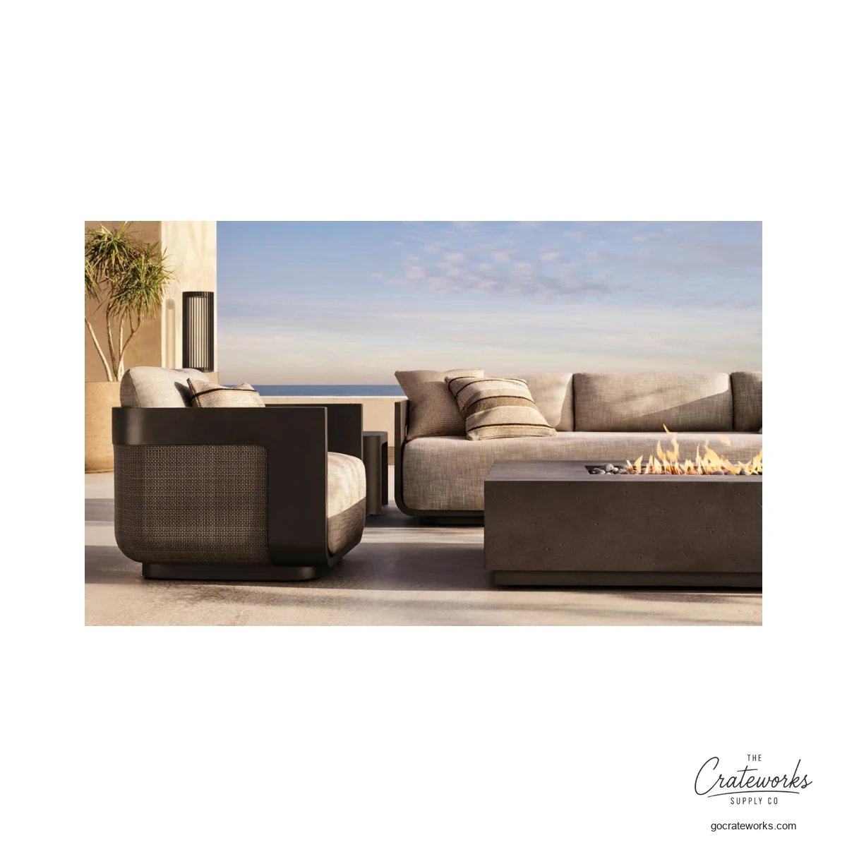 Grove Aluminum Outdoor Sofa Set No. 5