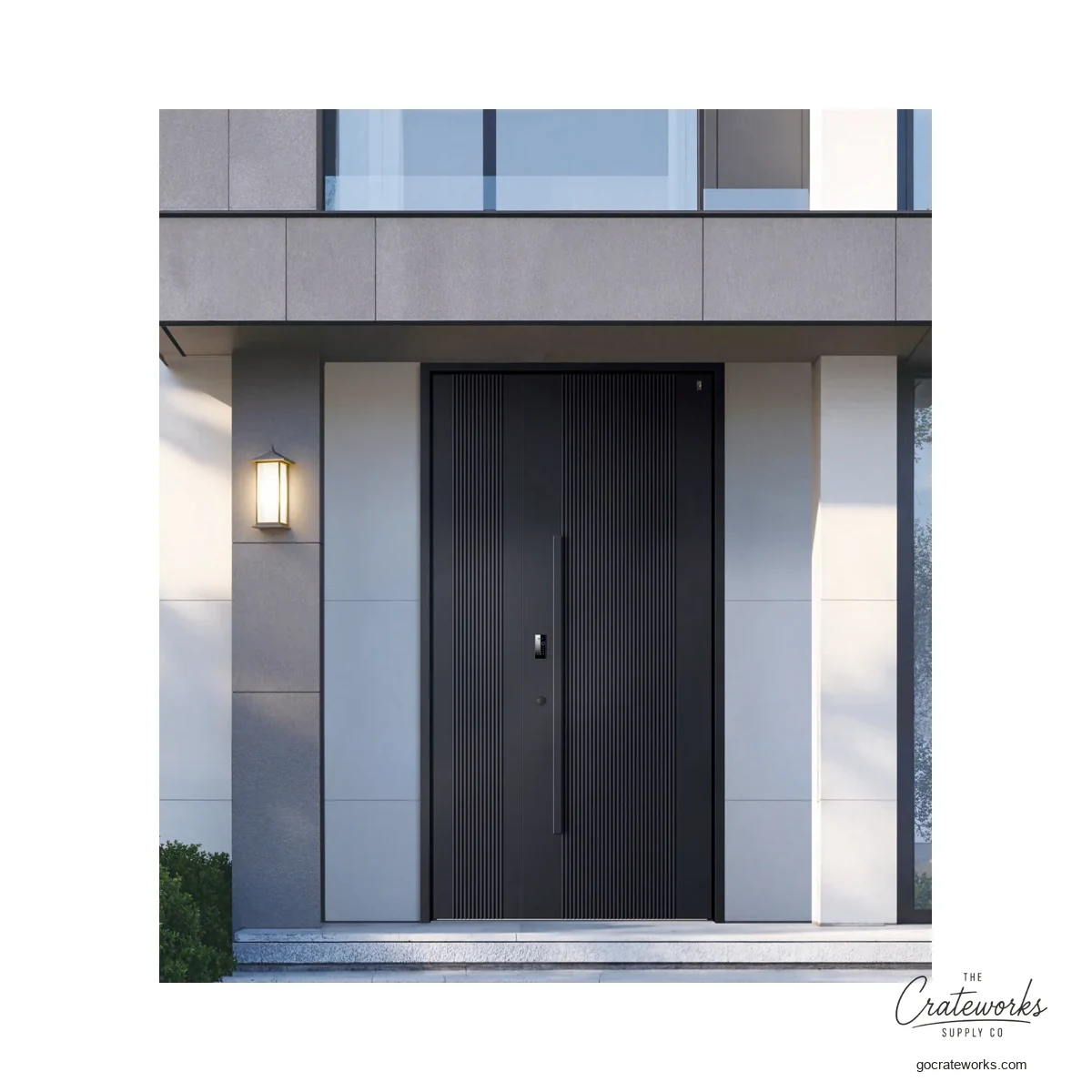 Fluted Column Entry Door