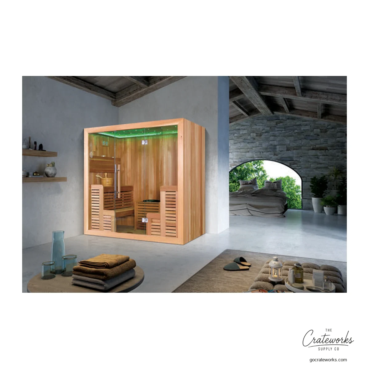 Cedar wood Sauna Room, 2000x1200x