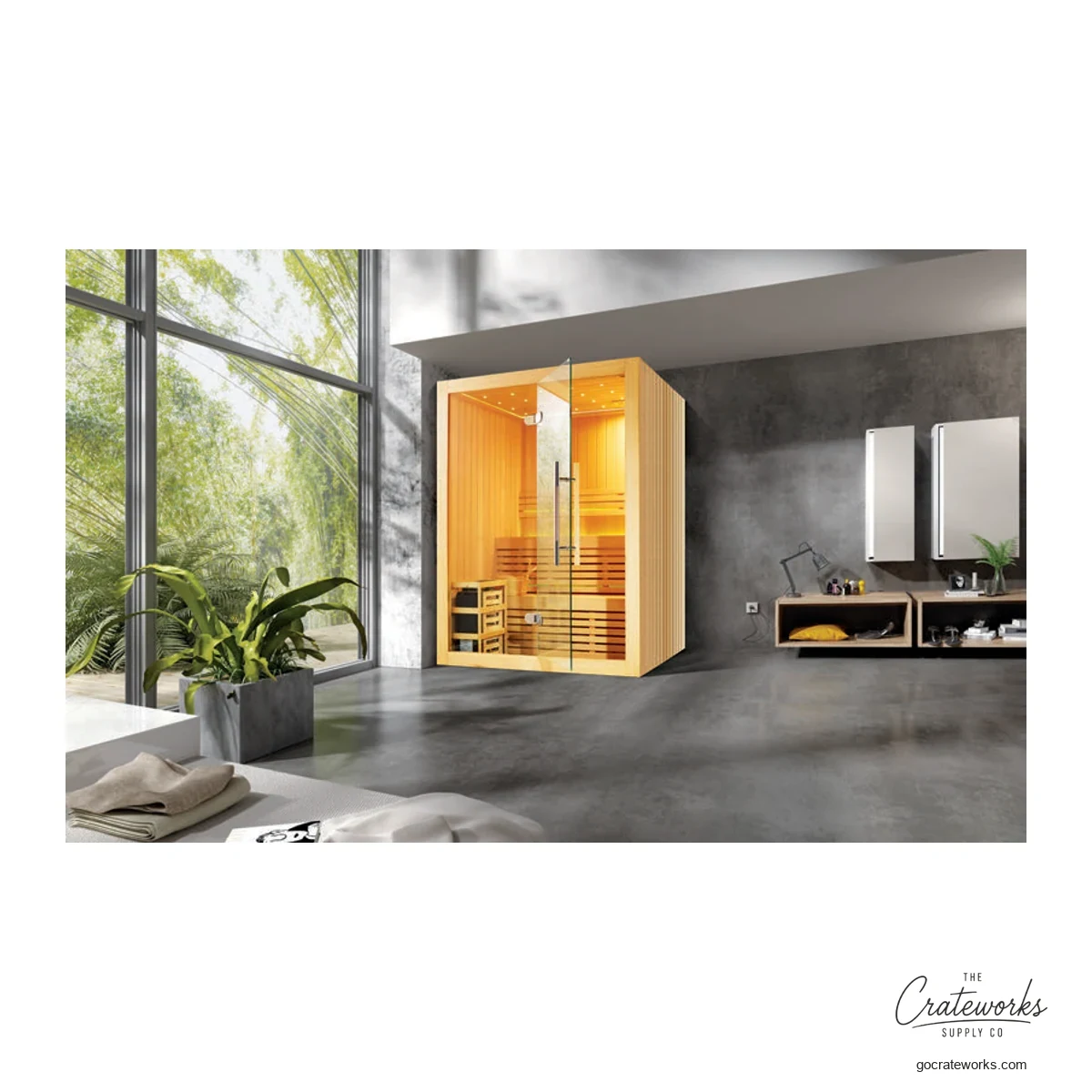 Africa spruce Sauna Room, 1500x1200x