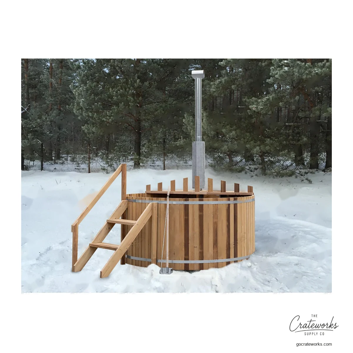 Cedar Hot Tub with Internal Wood Stove