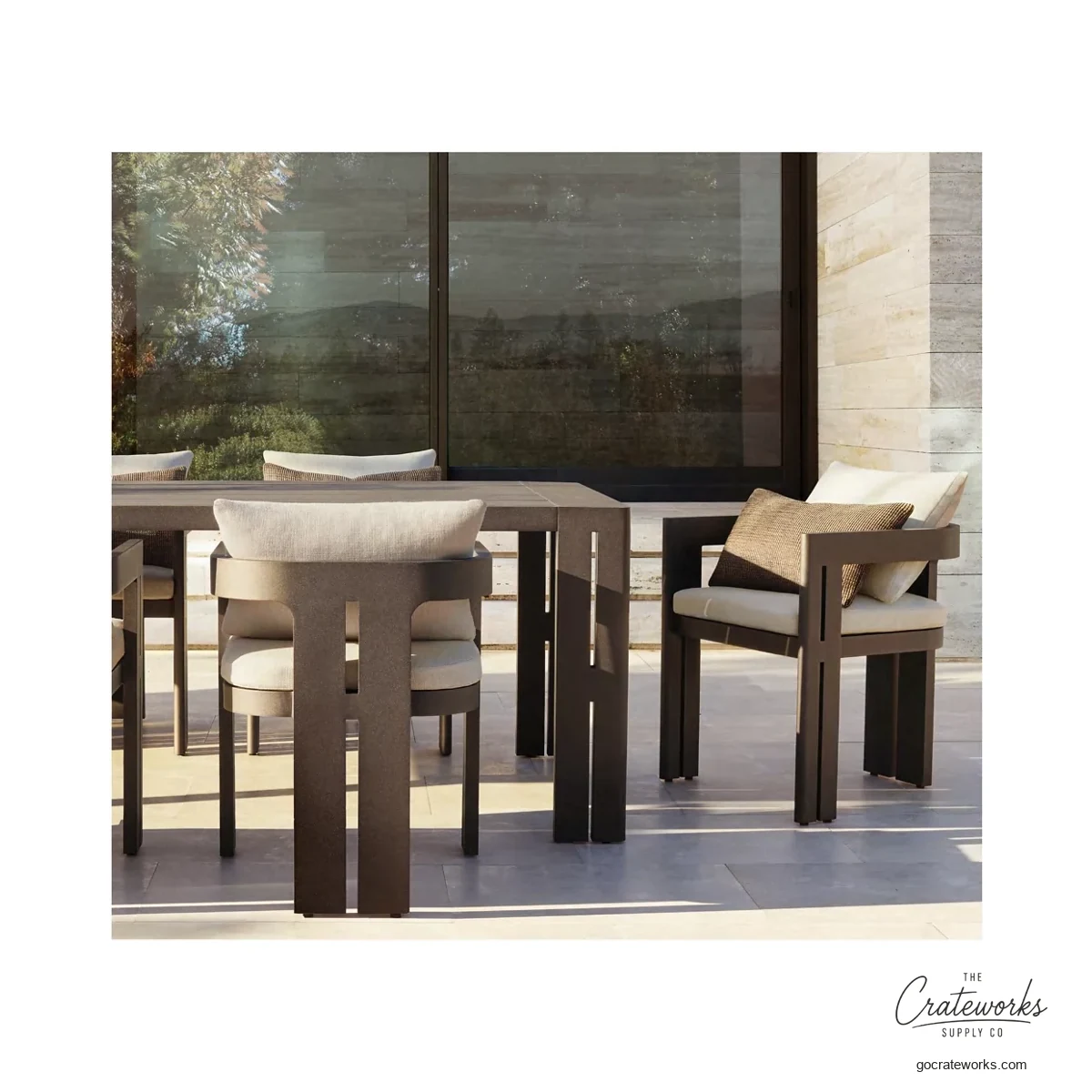 Shoal Aluminum Outdoor Dining Set No. 6