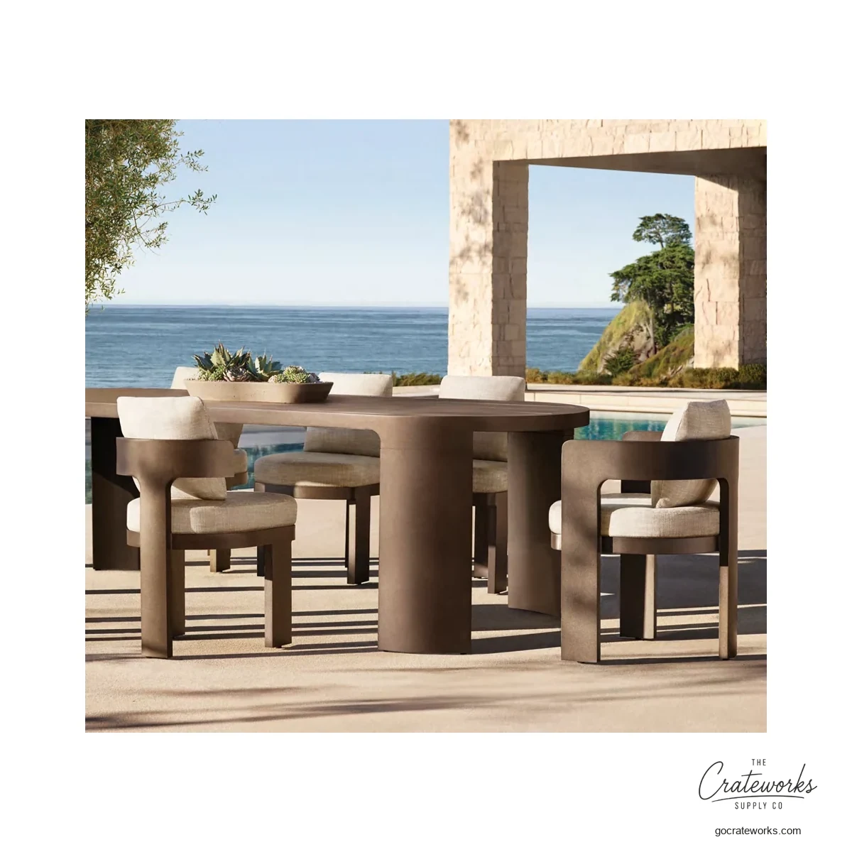 Estuary Aluminum Outdoor Dining Set