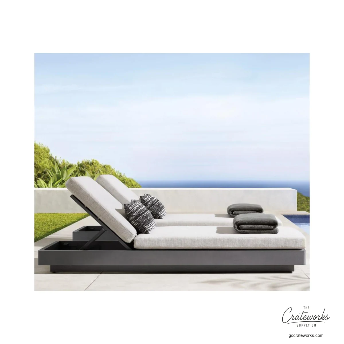 Mesa Aluminum Outdoor Chaise Lounger No. 12