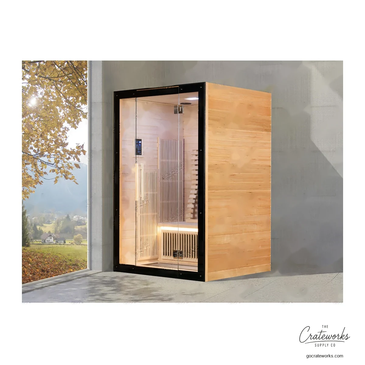Two-Person Infrared Sauna Room, Backrest Panels