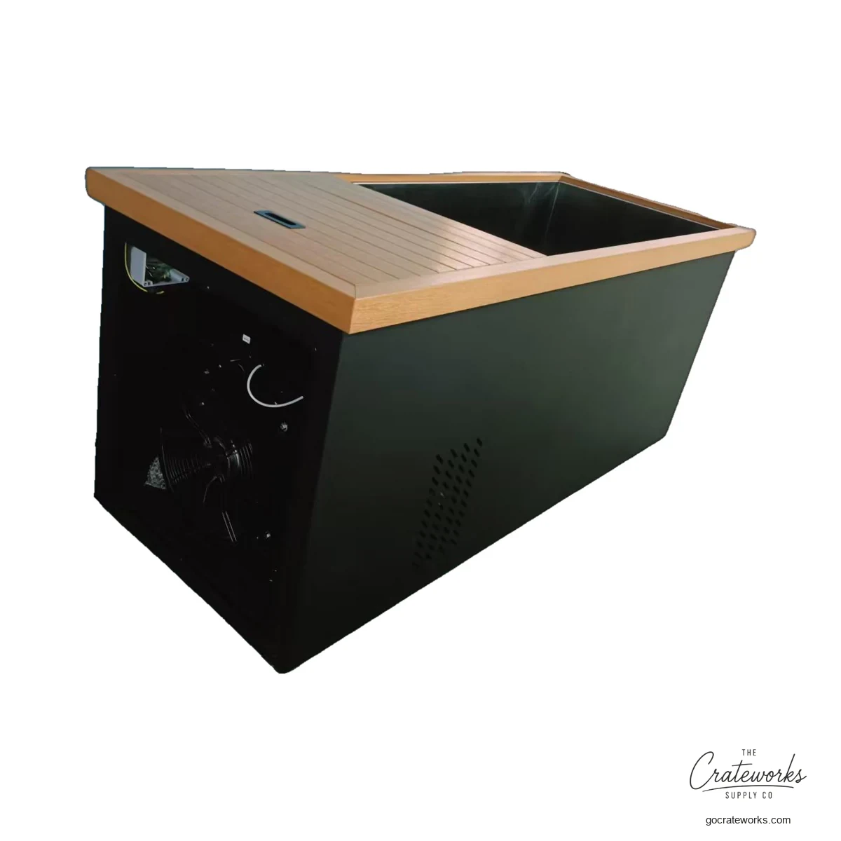 Aluminum Cold Plunge with Cedar-Top Bench