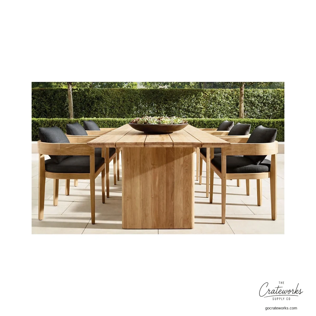 Jetty Teak Outdoor Dining Set No. 7