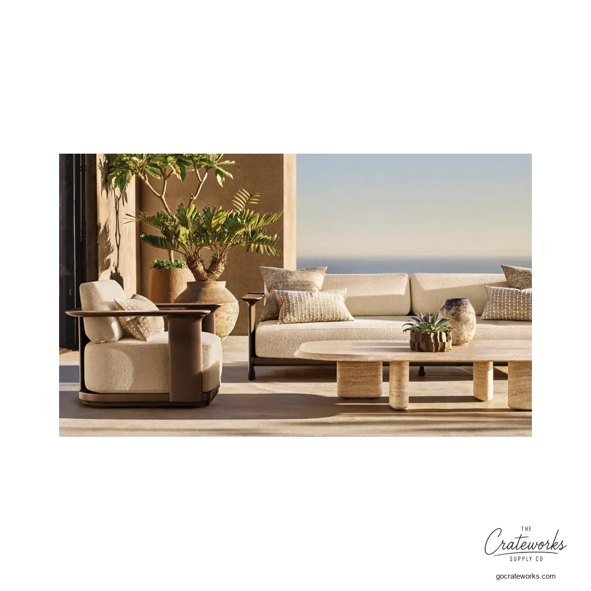 Dune Aluminum Outdoor Sofa Set No. 13