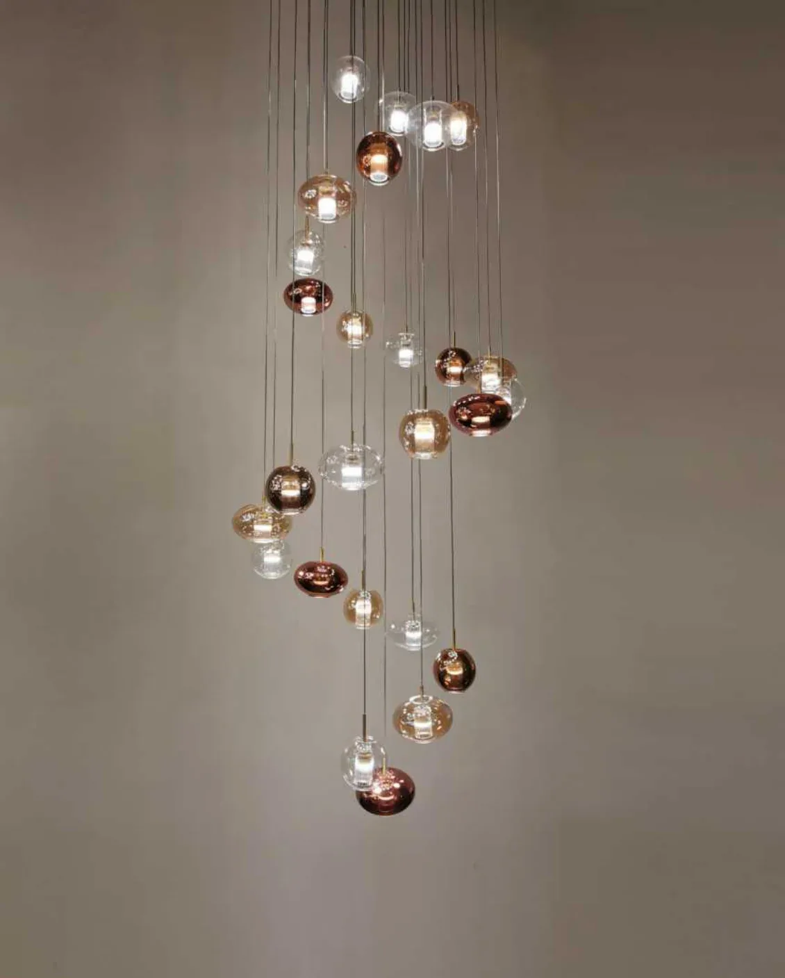 Copper Halo, chandeliers